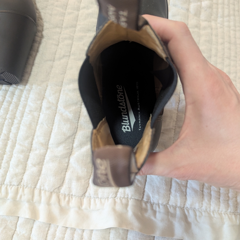 Women's Brown Blundstone Block Heeled Boots 8 - Picture 9 of 9